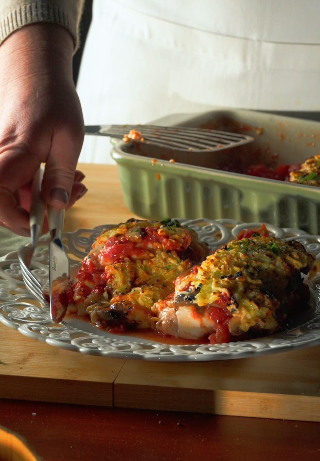 Κοτόπουλο γεμιστό με μανιτάρια