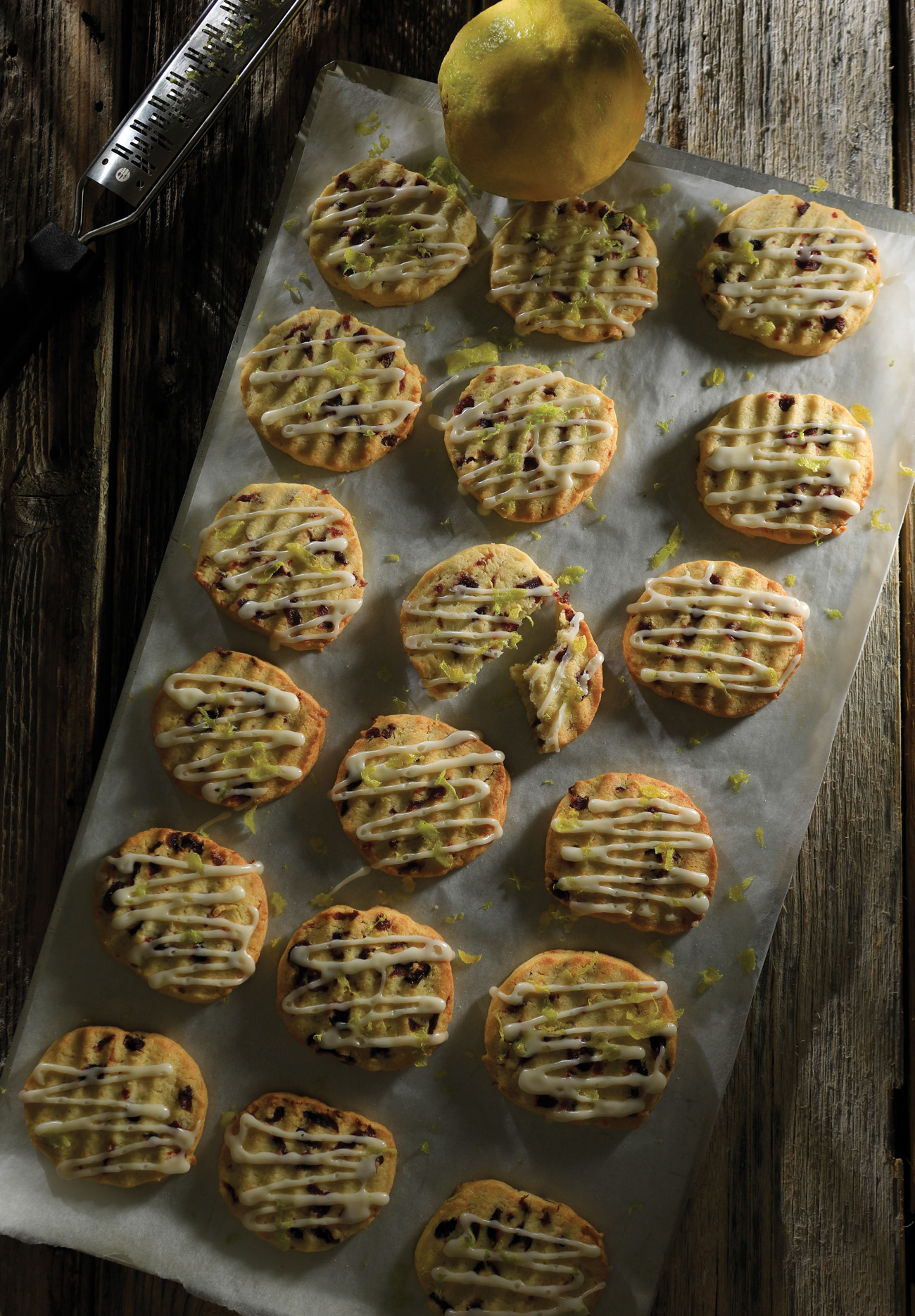 Μπισκότα με κράνμπερις και πορτοκάλι