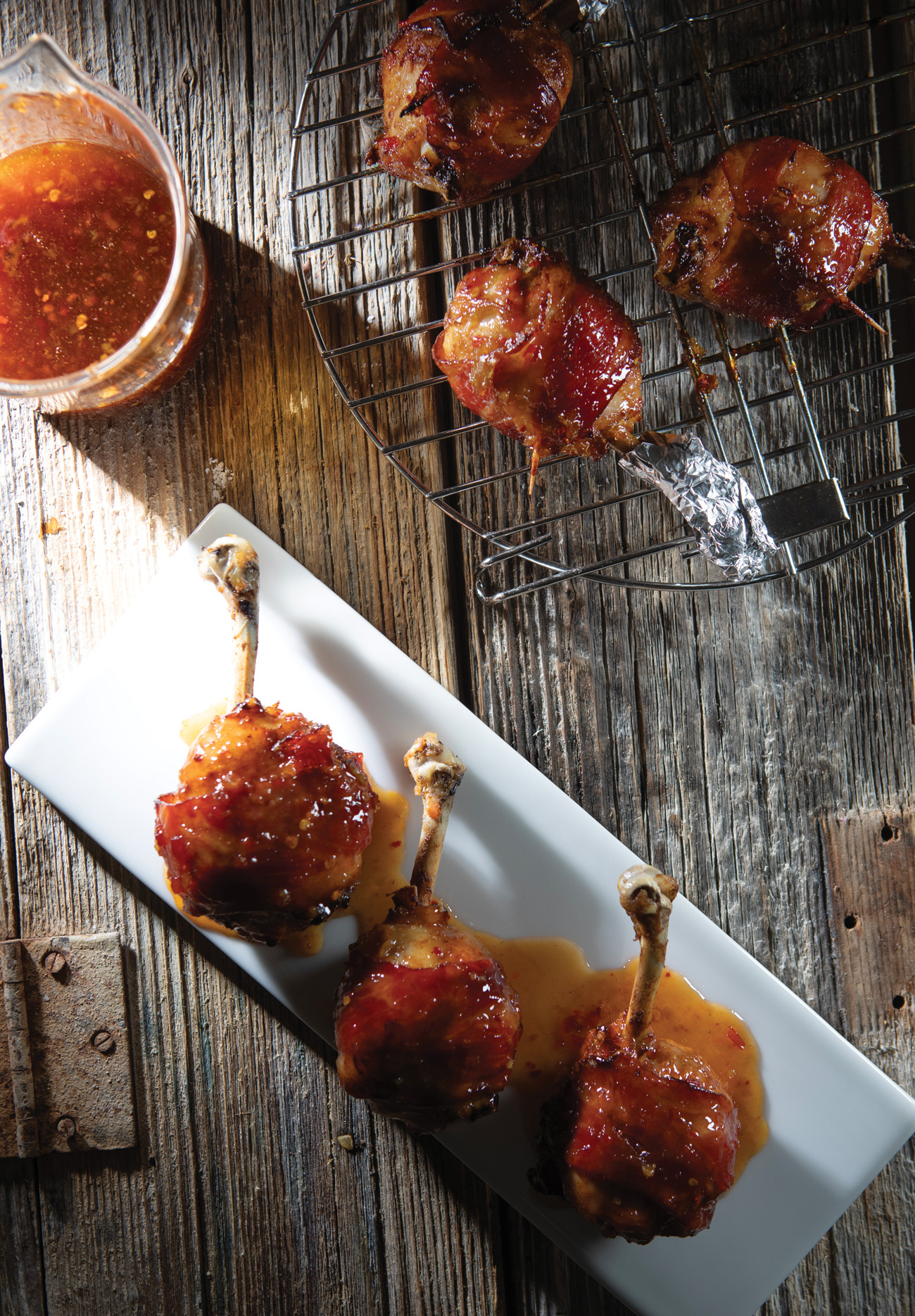 Κοπανάκια γλασαρισμένα με σάλτσα sweet chili